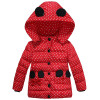 NEW Girls Winter Coat Baby Girls Jacket Warm Outerwear Children Coat fashion Dot Children Clothing Girls Clothes Hooded jacket