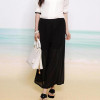Summer Chiffon Wide Leg Pants Women Casual Solid Color Loose Elastic High Waist Trousers Elegant All Match Clothing Female