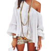 Summer Chiffon Tee Shirt Women Off Shoulder Blouse Casual Beach Crop Tank Tops Crochet Boho white Lace blouse Femme Blusas 2017 Summer Chiffon Tee Shirt Women Off Shoulder Blouse Casual Beach Crop Tank Tops Crochet Boho white Lace blouse Femme Blusas 2017