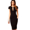 Summer Charming Sexy Pencil Dress Celebrity Style Vestidos Pockets Knee-length Bodycon Slim Business Sheath Party Dress 414