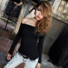 Summer Casual Women t Shirt Women Tops Solid Tee Cotton Boat Neck women's T-shirts Long Sleeve Camiseta Feminina
