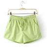 Summer casual wide leng short pants cotton linen loose female shorts Elastic Waist Plus size XL XXL white black Pantalon Femme