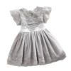 Summer Baby Embroidery lace Dress Toddler Girls Baby Kids Lace Tulle Dress Floral Princess Tutu Dress 2-7 Years
