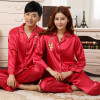 Summer autumn new couple silk pajamas sexy lovers' silk pajamas long sleeved pajama set married men women sleepwear loungewear Summer autumn new couple silk pajamas sexy lovers' silk pajamas long sleeved pajama set married men women sleepwear loungewear