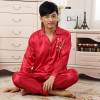 Summer autumn new couple silk pajamas sexy lovers' silk pajamas long sleeved pajama set married men women sleepwear loungewear Summer autumn new couple silk pajamas sexy lovers' silk pajamas long sleeved pajama set married men women sleepwear loungewear