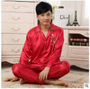 Summer autumn new couple silk pajamas sexy lovers' silk pajamas long sleeved pajama set married men women sleepwear loungewear Summer autumn new couple silk pajamas sexy lovers' silk pajamas long sleeved pajama set married men women sleepwear loungewear