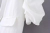 Summer Autumn Jacket Coat Women Thin None Button Plicated 3/4 Sleeve Long Chiffon Blazer Ladies Business Suits Casual Outerwear