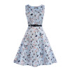 Summer Autumn Dresses Women 2018 Sexy Elegant Vintage A-line Short Audrey Hepburn Floral Print Party Dresses Female Vestidos