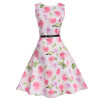 Summer Autumn Dresses Women 2018 Sexy Elegant Vintage A-line Short Audrey Hepburn Floral Print Party Dresses Female Vestidos