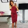 Summer Autumn 2018 Dress Women Slim belt dress Short Sleeve Office Business Dress Elegant Sheath Party dresses Vestidos