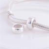 Sterling Silver Spacing Beads Polishing Smooth Beads Safety Mats Fits European Original Charm Bracelets DIY Jewelry Wholesale