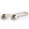 Sterling Silver Jewelry Safety Chain Charm Bead DIY Stopper Fashion Bead Fit  European  Bracelets/Necklace Snake Chain ST010