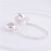 Sterling Silver Jewelry Safety Chain Charm Bead DIY Stopper Fashion Bead Fit  European  Bracelets/Necklace Snake Chain ST010