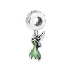 Sterling Silver Beads Tinker Bell's Dress Charms Green Elf Dress Beads Fit Original Bracelets Jewelry Making DIY Wholesale