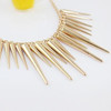 Steampunk Pendant Necklace Gold-Color Silver Color Chain Spike Maxi Statement Necklaces & Pendants For Women Jewelry