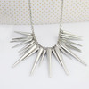 Steampunk Pendant Necklace Gold-Color Silver Color Chain Spike Maxi Statement Necklaces & Pendants For Women Jewelry