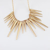 Steampunk Pendant Necklace Gold-Color Silver Color Chain Spike Maxi Statement Necklaces & Pendants For Women Jewelry