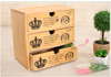 Staygold Zakka Multifunctional Mini Storage Cabinet Three Drawer Box Wood Craft Storage Box Small Parts Vintage Home Decor