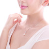 DAIMI Natural Pearl Necklace Earrings Silver Sets, Brand Jewelry Cedar 8-9mm White Cultured Pearl Sets, Trendy Jewelry Sets