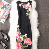 CYAN Summer Dress Women 2018 Casual Plus Size Elegant Floral Print Party Dress Sexy Slim Ladies White Bodycon Dress Female 4XL