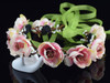 CXADDITIONS Bridal Floral Adjustable Crown Hair Wreath girl Breath Camellia Flower Simple Halo Woodland Hairpiece Wedding Rustic