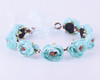 CXADDITIONS Bridal Floral Adjustable Crown Hair Wreath girl Breath Camellia Flower Simple Halo Woodland Hairpiece Wedding Rustic