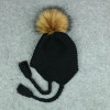 Cute Winter Baby Hat Fur Ball Pompom Cap Kids Girl Boy Winter Knitted Wool Hats Caps for Girls Hemming Hat Beanies