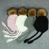 Cute Winter Baby Hat Fur Ball Pompom Cap Kids Girl Boy Winter Knitted Wool Hats Caps for Girls Hemming Hat Beanies