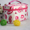 Velishy Women Fashion Cosmetic Bag Big Travel Lingerie Bra Underwear Dot Bags Cosmetic Makeup Toiletry Storage Organizer Case