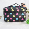 Velishy Women Fashion Cosmetic Bag Big Travel Lingerie Bra Underwear Dot Bags Cosmetic Makeup Toiletry Storage Organizer Case