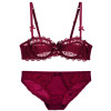 Ultrathin underwear lace transparent sexy bra set women plus size Half Cup bra and panty sets C cup brassiere white lingerie set Ultrathin underwear lace transparent sexy bra set women plus size Half Cup bra and panty sets C cup brassiere white lingerie set