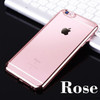 Ultra Thin Clear Crystal Rubber Plating Electroplating TPU Soft Phone Cases For Apple iPhone 5 5S SE 6 6S 7 Plus 7Plus Cover bag