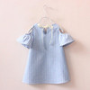 UK Infant Kids Girls Clothing Dresses Toddler Baby Sleeveless Princess Short Sleeve Striped Tutu Dress Clothes Girl