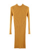 ANSELF Winter Women Bodycon Knitted Dress O-Neck Long Sleeve Stretchy Sweater Dress Elegant Slim Warm Basic Pullover Knitwear