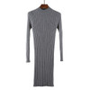 ANSELF Winter Women Bodycon Knitted Dress O-Neck Long Sleeve Stretchy Sweater Dress Elegant Slim Warm Basic Pullover Knitwear