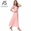 ANSELF Plus Size 3XL 4XL 5XL Lace Dress Women Long Chiffon Dress Slim Elegant Ladies Evening Maxi Party Dresses female Club Wear