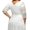 ANSELF Autumn XXXL Plus Size Dresses Women Lace Dress Midi Floral O-Neck A-Line Large Evening Elegant Wedding Party Dress female