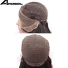 Anogol Brown Double Braids Long Straight High Temperature Fiber Braieded Two Tones Synthetic Front Lace Wig With Baby Hair
