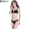 Annajolly Women Push Up Bra Sets Top Embroidery Bra And Panties Briefs Black Red Sexy Underwear Lingerie Brand New Fashion U1105