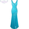 Angel-fashions Prom Dresses Long Lace Evening Dress robe de soiree Formal Party Dress 232