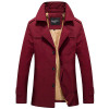 Anbican Fashion Mens Winter Coat Thick Fleece Khaki Parka Jacket 2016 Brand New Windproof Parkas Male Casual Jackets 4XL