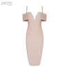 Adyce 2018 New Spring Women Bandage Dress Red Black Apricot Sexy Deep V Neck Luxury Party Dress Celebrity Vestido De Festa