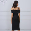 Adyce 2018 New Spring Women Bandage Dress Red Black Apricot Sexy Deep V Neck Luxury Party Dress Celebrity Vestido De Festa