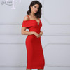 Adyce 2018 New Spring Women Bandage Dress Red Black Apricot Sexy Deep V Neck Luxury Party Dress Celebrity Vestido De Festa