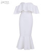 Adyce 2018 Bodycon White Dresses Vestidos Elegant Women Clubwear Butterfly Sleeve Ruffles Celebrity Party Dress Free Shipping