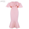 Adyce 2018 Bodycon White Dresses Vestidos Elegant Women Clubwear Butterfly Sleeve Ruffles Celebrity Party Dress Free Shipping