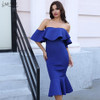 Adyce 2018 Bodycon White Dresses Vestidos Elegant Women Clubwear Butterfly Sleeve Ruffles Celebrity Party Dress Free Shipping