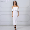 Adyce 2018 Bodycon White Dresses Vestidos Elegant Women Clubwear Butterfly Sleeve Ruffles Celebrity Party Dress Free Shipping