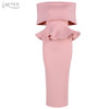 Adyce 2017 New Women Bodycon Dress White Slash Neck Short Sleeve Vestidos Bow&amp;Ruffles Ankle Length Celebrity Evening Party Dress