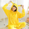 Adult Unisex Pajamas Animal Pijama Pikaqiu Cosplay Full Sleeve Hooded Pajama Sets Women Warm Flannel Couple Sleepwear Pyjama